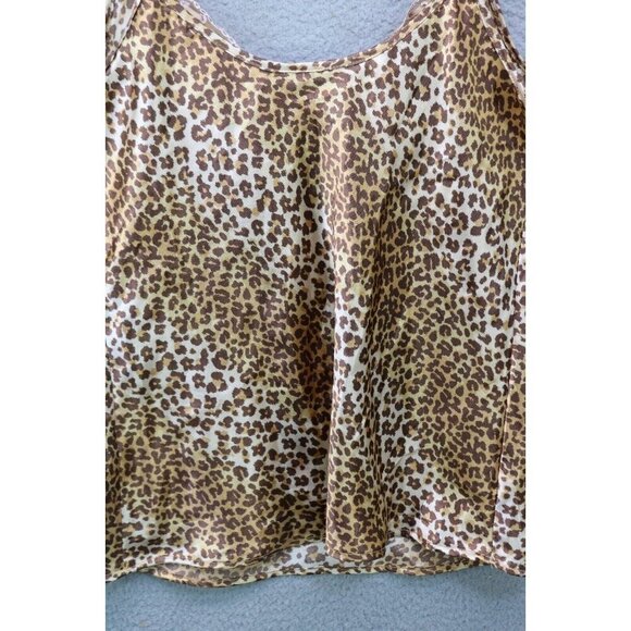 Kathryn Leopard Print Satin Pajama Set-Size Medium-Sleeveless - Picture 15 of 16
